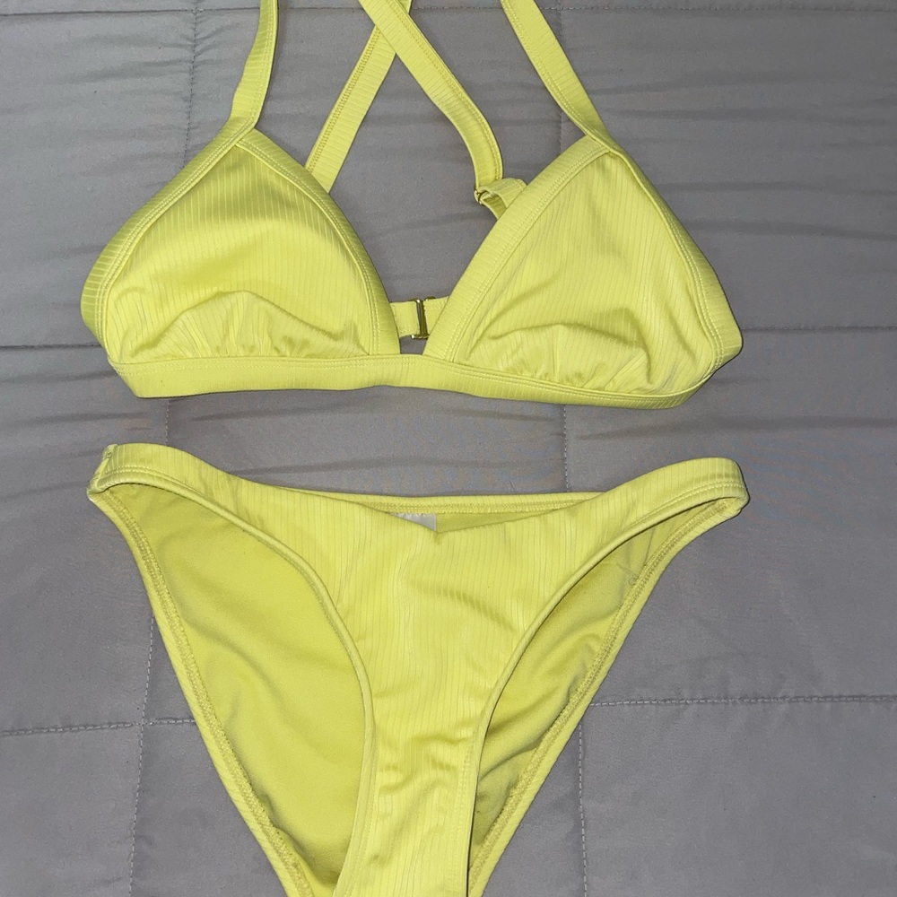 Yellow swimsuit